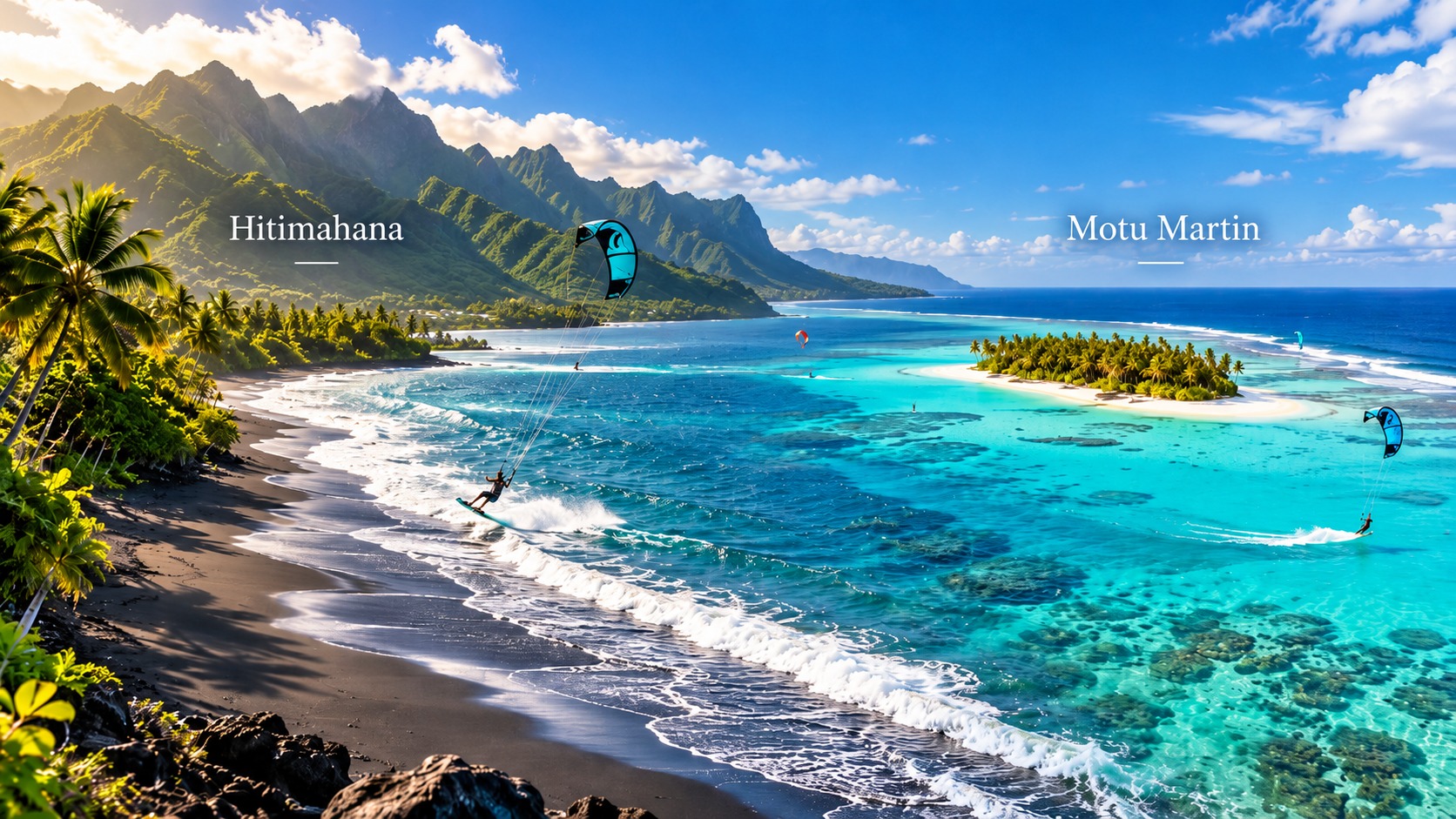 Spot de kitesurf à Tahiti